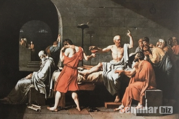 ▲ (그림 4) 소크라테스의 죽음. 자크 루이 다비드. 1787년