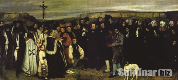 ▲ (그림 3) 오르낭의 매장. 귀스타브 쿠르베. 1849-1850년