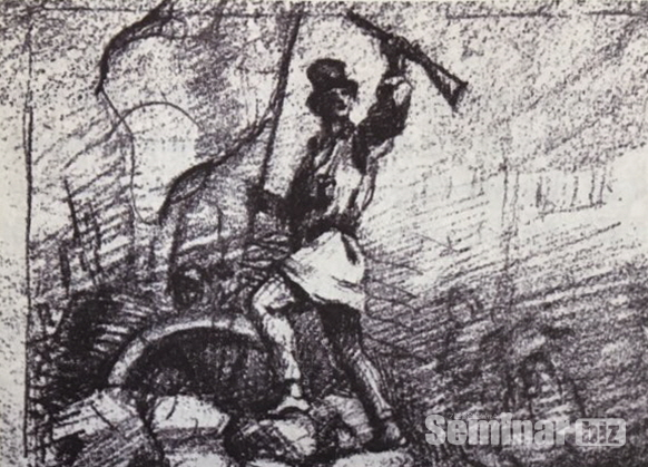 ▲ (그림 3)  바리케이드. 귀스타브 쿠르베. 1848년