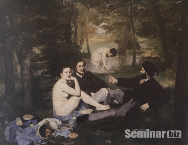 ▲ (그림 3) 풀밭 위의 점심. 에두아르 마네. 1863년