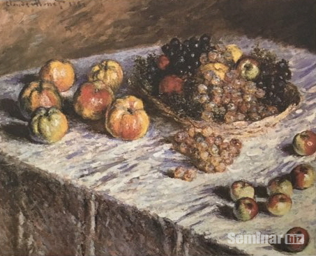 ▲ (그림 1) 사과와 포도. 클로드 모네. 1880년