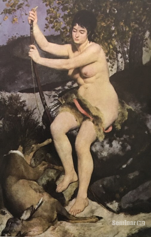 (그림 6) 사냥꾼 디아나. 피에르 오귀스트 르누아르. 1867년