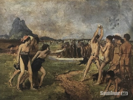 (그림 1) 운동하는 스파르타 젊은이들. 에드가 드가. 1860년