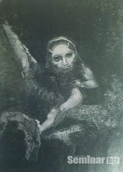 (그림4) 칼라반 작은괴물. 오딜롱 르동. 1881년