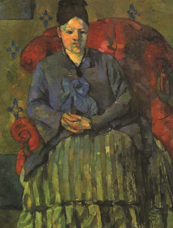 그림5. 빨간 팔걸이 의자에 앉은 세잔 부인의 초상, 폴 세잔, 1877년