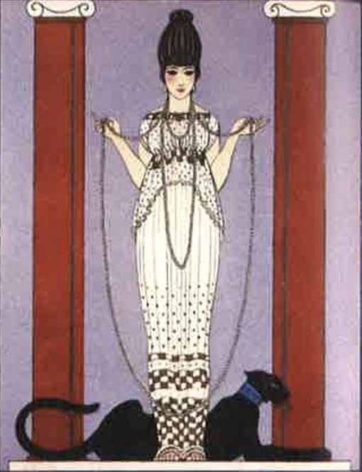 (그림 4), 여인과 표범, 조르주 바르비에, 1914년