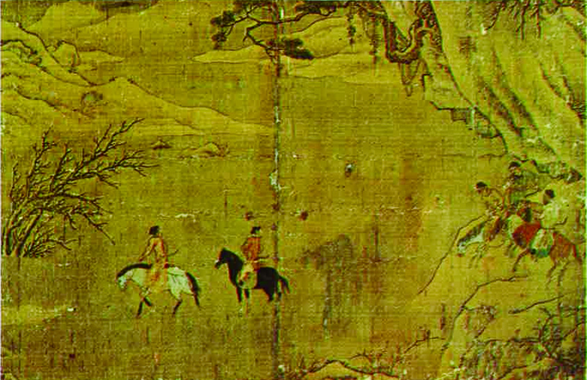 그림❹ 기마도강도, 이제현, 고려, 14세기, 국립중앙박물관 소장
