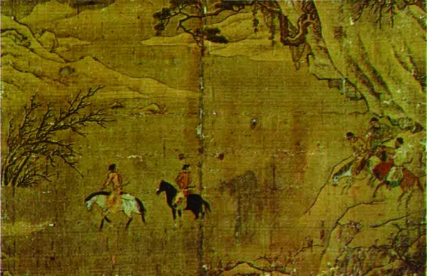 그림❶ 이제현, 「기마도강도」, 고려, 14세기, 국립중앙박물관 소장