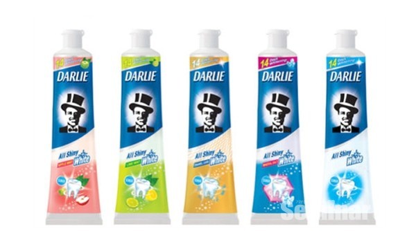 ‘카라기난’을 사용한 치약 중의 하나인 ‘콜게이트 사’의 ‘달리’치약(홍콩)