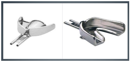 -Agar impression tray.(냉각수용 rubber tube를 연결하여 사용)