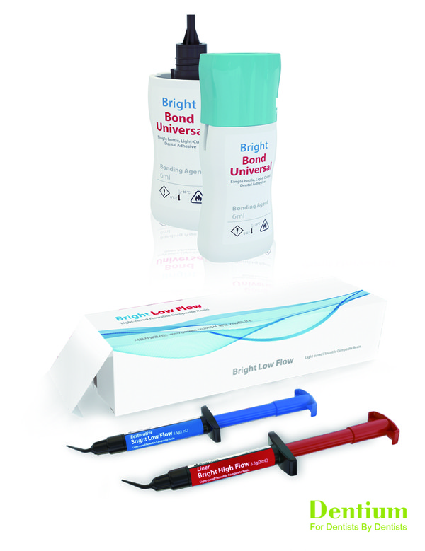 덴티움의 브라이트 시리즈는 최고의 접착력을 자랑한다.