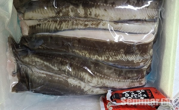 치협 이상훈 회장이 설날 선물로 보낸 붕장어사진. 인터넷에서는 3만원 4만원 정도 가격이다.