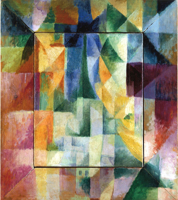 [시내를 향한 창문] 1912, 캔버스에 유채, 채색한 소나무 프레임, 46×40cm, 함부르크 쿤스트할레