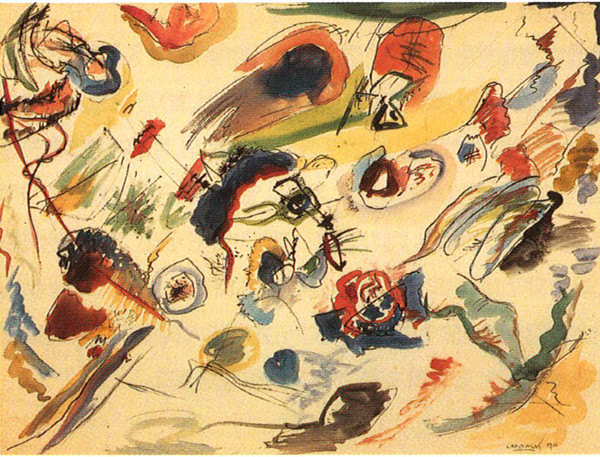 [첫 번째 추상 수채화] , 1913, 종이에 연필, 수채 물감, 잉크, 50×65cm, 파리, 조르주 퐁피두 센터, 국립 근대 미술관