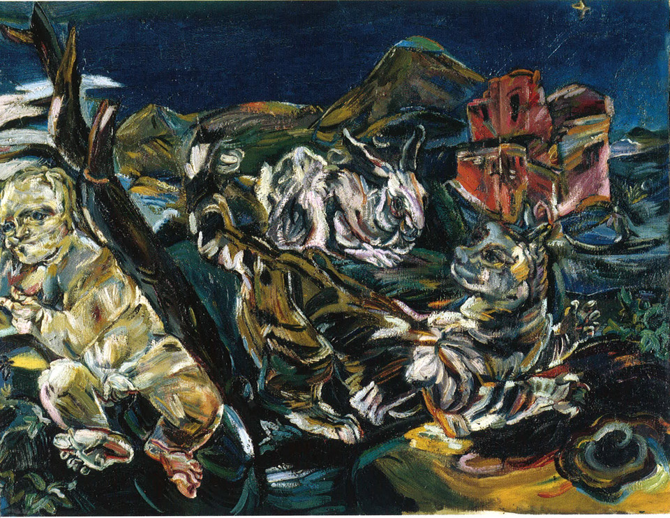 [큐피드와토끼가  있는  정물]  1913-14,  캔버스에  유채, 90×120cm,  취리히 쿤스트하우스미술관오스
