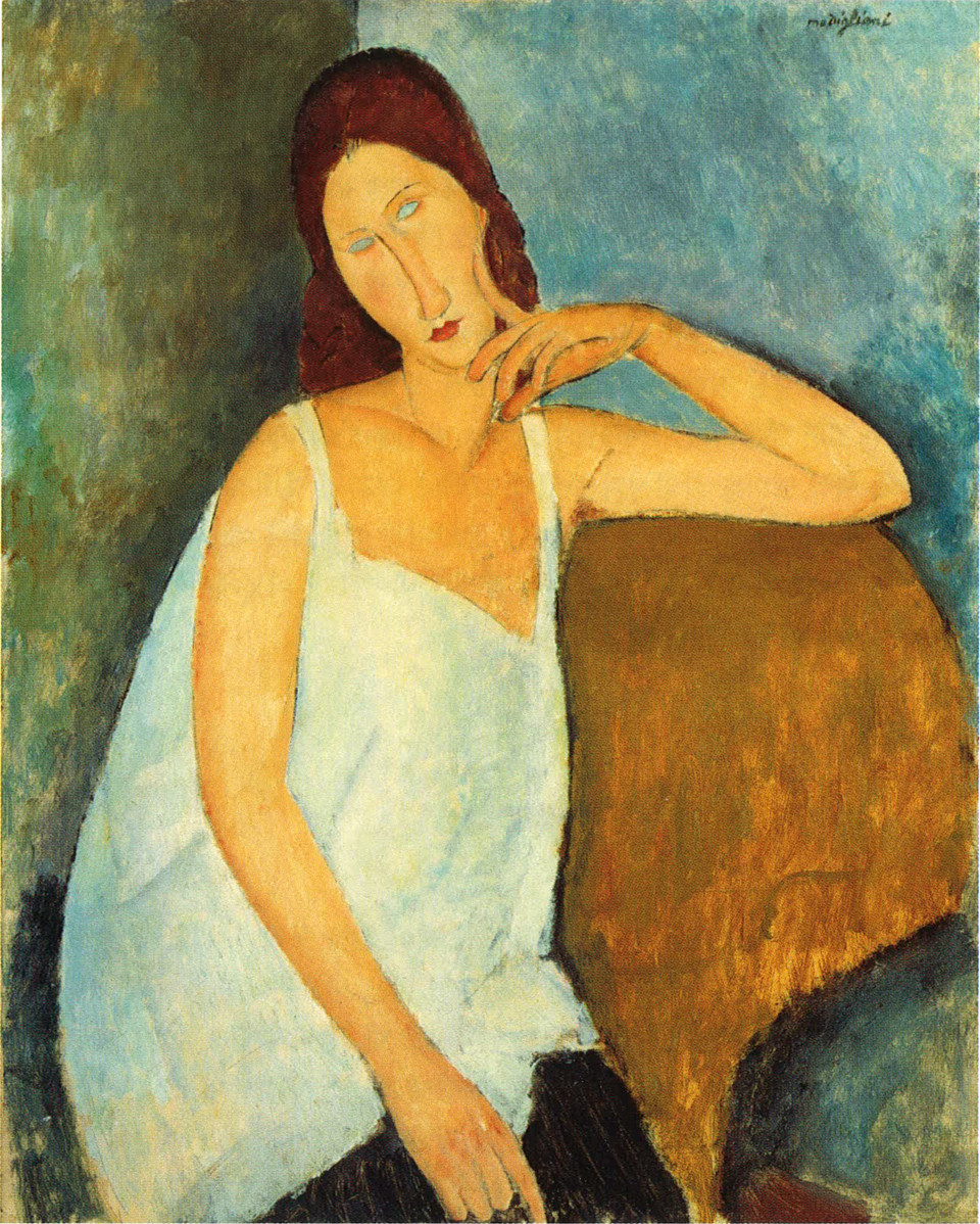 [잔 에뷔테른의 초상 ], 1919 캔버스에 유채, 91.4×73cm, 뉴욕 메트로폴리탄 미술관