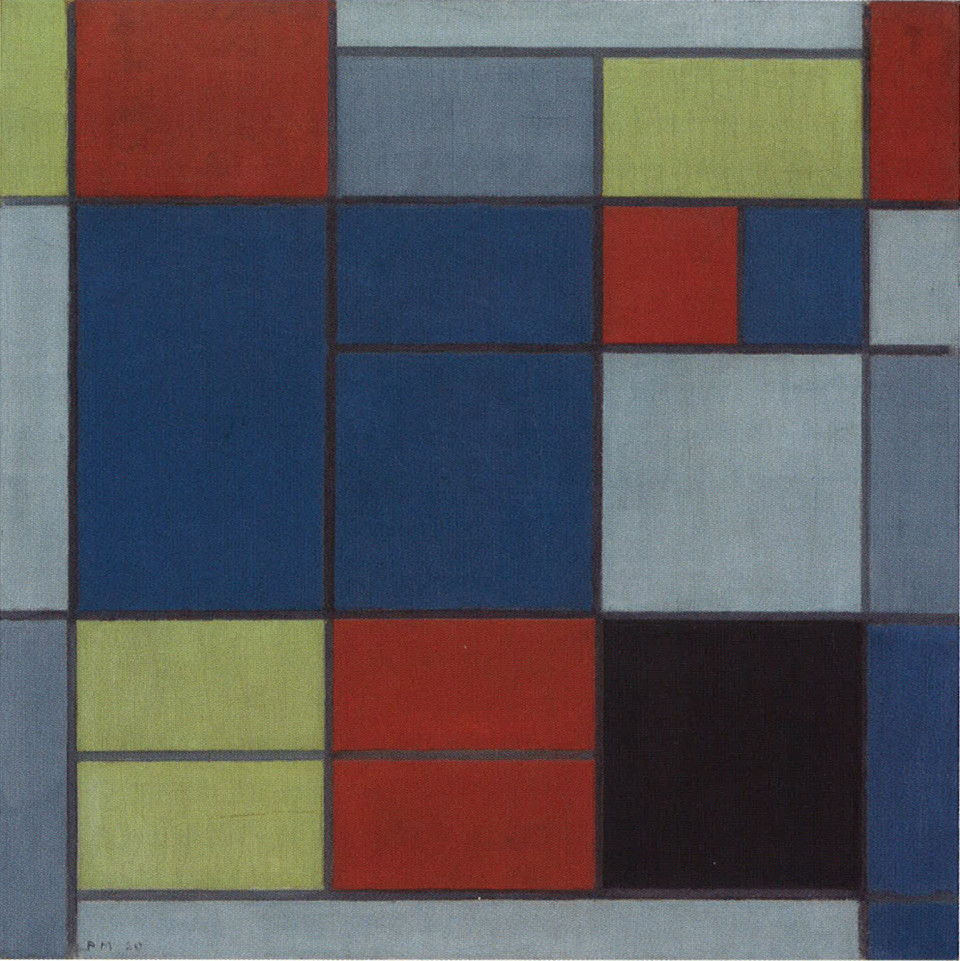 [구성  C  (빨강,파랑,  검정,그리고  황록색의  구성)]1920,캔버스에유채,  60.3×6 1cm,  뉴욕  현대  미술관(MoMA)