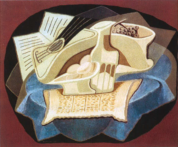 후안 그리스  [ 푸른 천 ]  1925, 캔버스에 유체, 81×100cm, 파리, 조르주 퐁피두 센터, 국립 근대 미술관