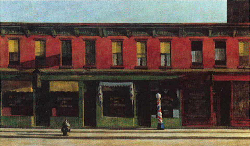 [이른 일요일 아침 ]  1930, 캔버스에 유채, 89.5×153cm, 뉴욕 휘트니 미술관