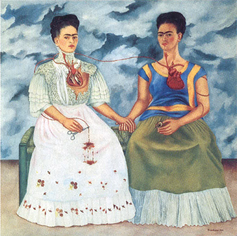[두 프리다] 1939, 캔버스에 유채, 173×173cm, 멕시코시티 국립 근대 미술관
