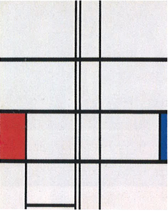 [빨강과 파랑이 있는 구성] 1936, 캔버스에 유채, 98.5×80.5cm, 슈투트가르트 국립 미술관