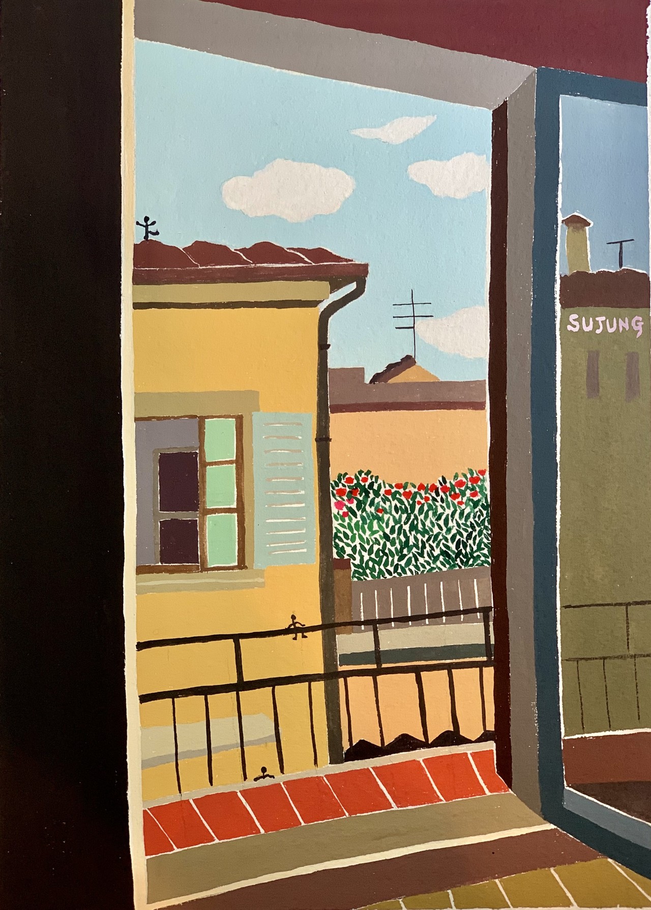 [A peaceful moment in Firenze ] 22 × 31 cm, Gouache on paper (2021)