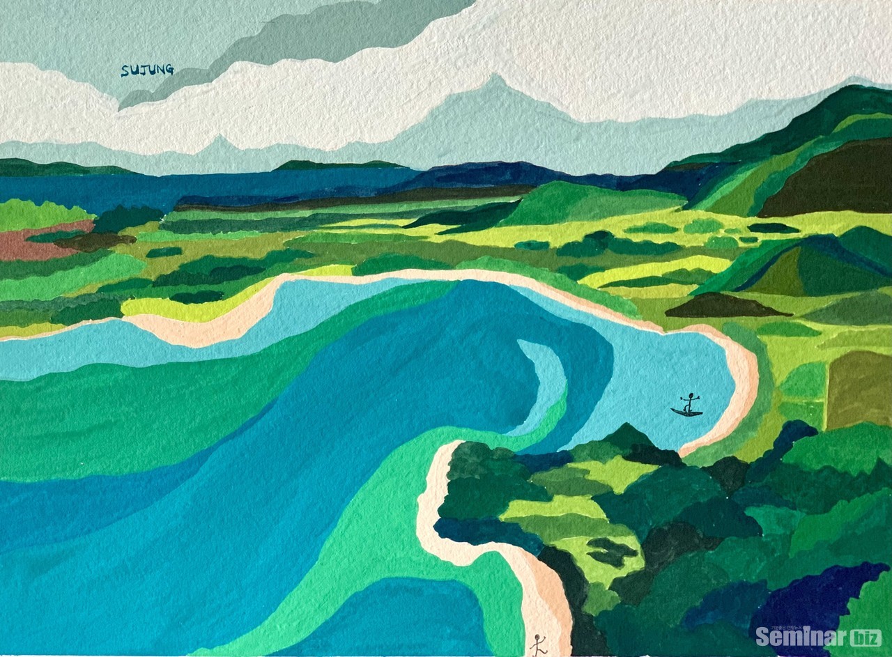 [ Hanalei Bay Kauai ] 30×21cm, Gouache on paper (2021)