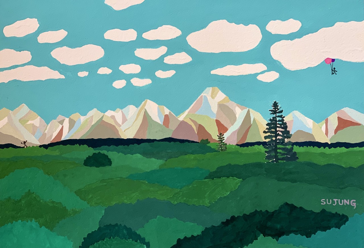  [Grand Teton national park ] 2021 ,42×28 cm, Gouache on paper