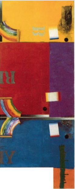 평면회화, 1963-64, 캔버스에 유채 및 오브제(2개의 패널), 183/ 93.5cm