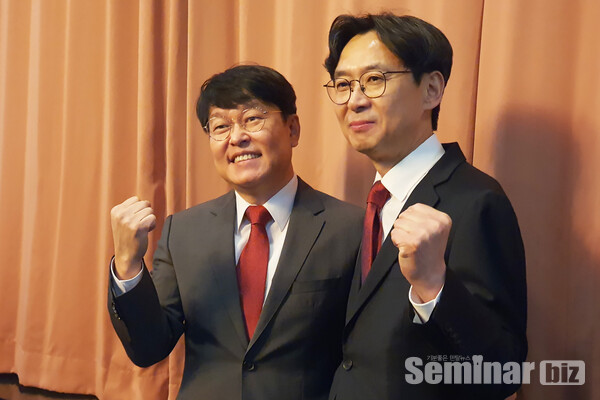 양성현 회장후보, 김영준 부회장 후보(사진=덴탈아카이브)