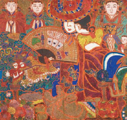 박생광, '무속', 1980, 종이에 채색, 136x140cm, MMCA 이건희컬렉션