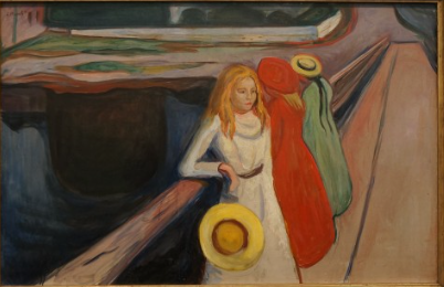 다리위의 소녀들, 1900년 캔버스에 유채 , 83.5cm/128.5cm 함부르크 미술관