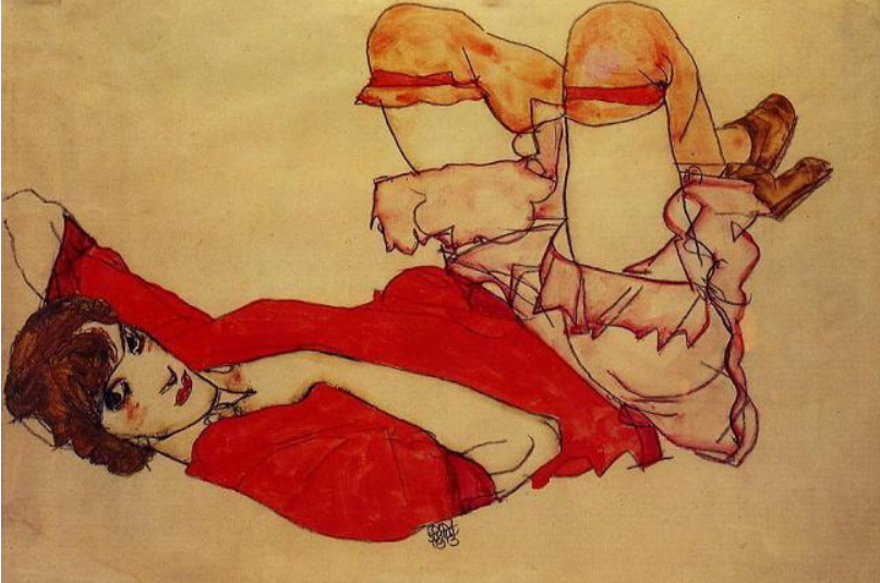 에곤쉴레 누워있는 여인 19/171  1917년 레이폴드 미술관