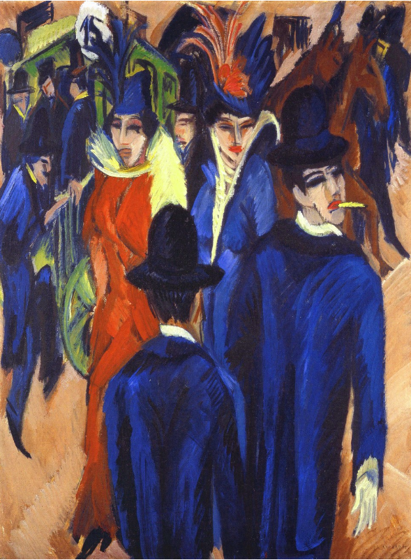 베를린의 거리풍경  1913년 121/95 cm 브뤼케미술관