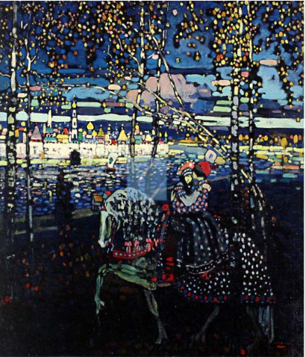 말을 탄 신부, 1906년 캔버스위에 유채  55/50.5cm 랜바흐하우스