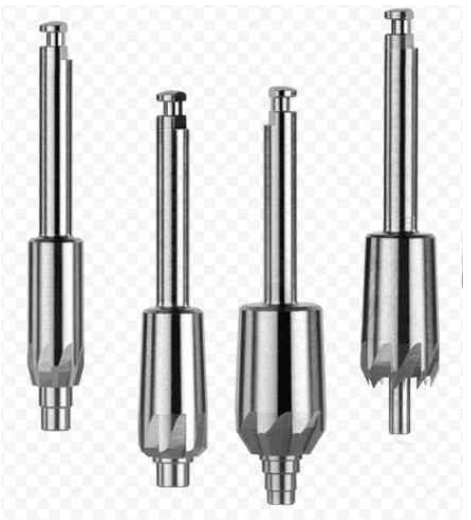 △ (그림1)（2차 수술시에 Bone Profilor를 이용하여 Fixture Platform 주위의 alveolar bone을 flattening 시켜주는 것이 좋다.