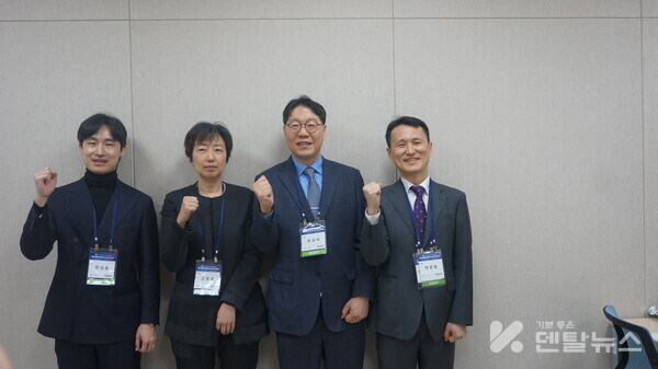 (왼쪽부터) 한성훈 교수, 고영경교수, 모성서 교수, 박준범 교수