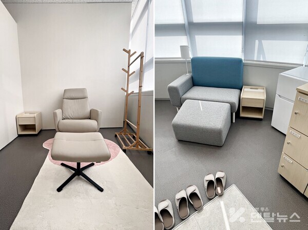 서울 강서구 오스템임플란트 트윈타워에 마련된 임산부 직원 전용 휴게실