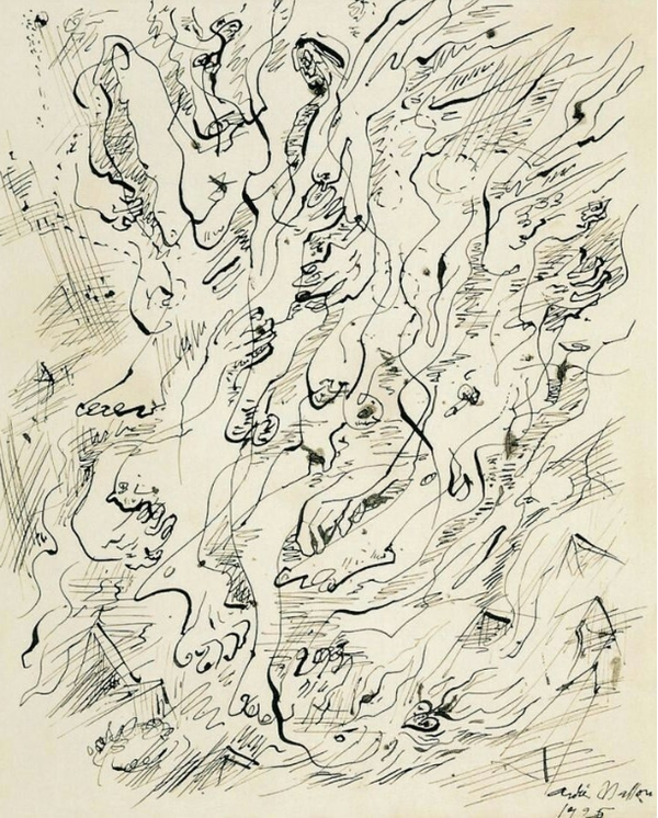 앙드레마송, 오토마티즘기법 드로잉, 1925