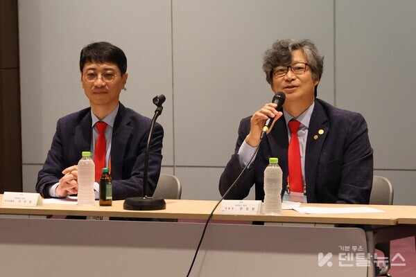 이선장 조직위원장(좌) 전성원 회장(우) 덴탈뉴스