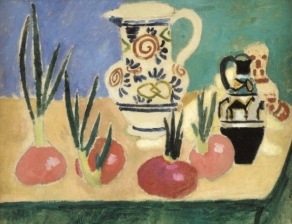 분홍양파들이 있는 정물 , 앙리마티스 , 1906년 