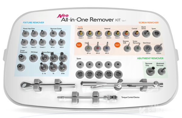 이번 리뉴얼은 기존 Fixture Remover(FR)·Abutment Remover(AR)·Screw Remover(SR) 등 주요 구성품을 전면 재설계한 것이 핵심이다. 덴탈뉴스